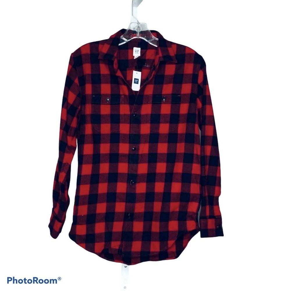 Gap Kids Boy's Flannel‎ Collared Shirt Size XXL NWT